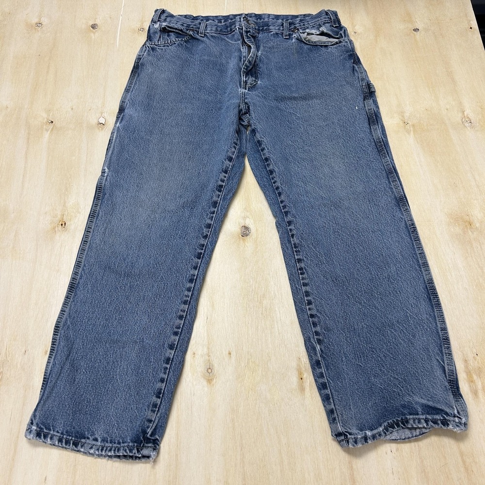 Y2K Dickies Carpenter Jeans Mens 38x30 Medium Wash Blue Denim Relaxed Straight